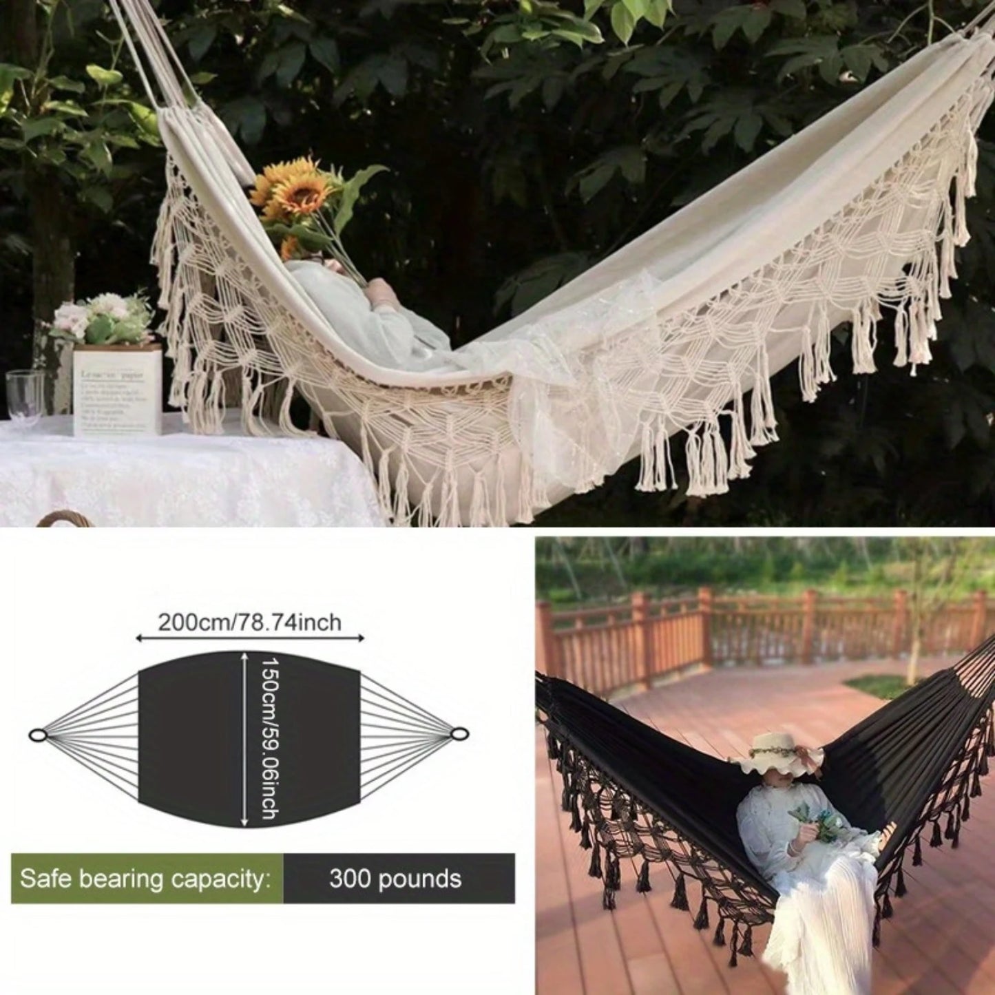 Camping Tassel Hammock